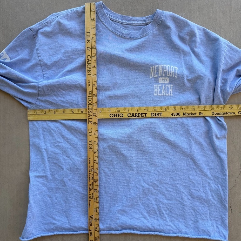 J Galt John Galt Brandy Melville Shirt Womens Blue Long Sleeve Graphic Tee - Picture 5 of 6